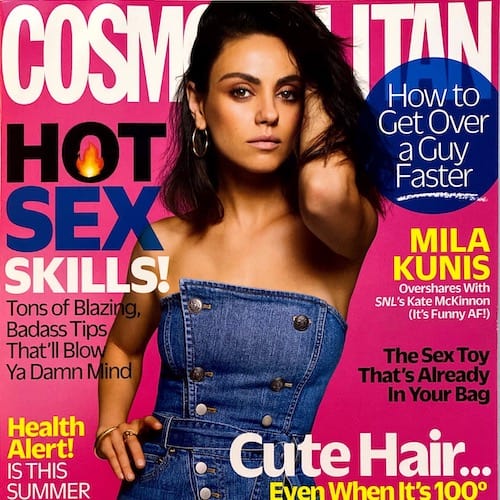 graphic: cosmopolitan cover, august 2018