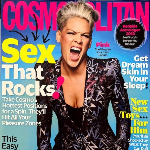 graphic: cosmopolitan cover, january 2018